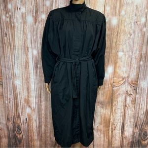 S.B.II Vintage Long Black Trench Coat